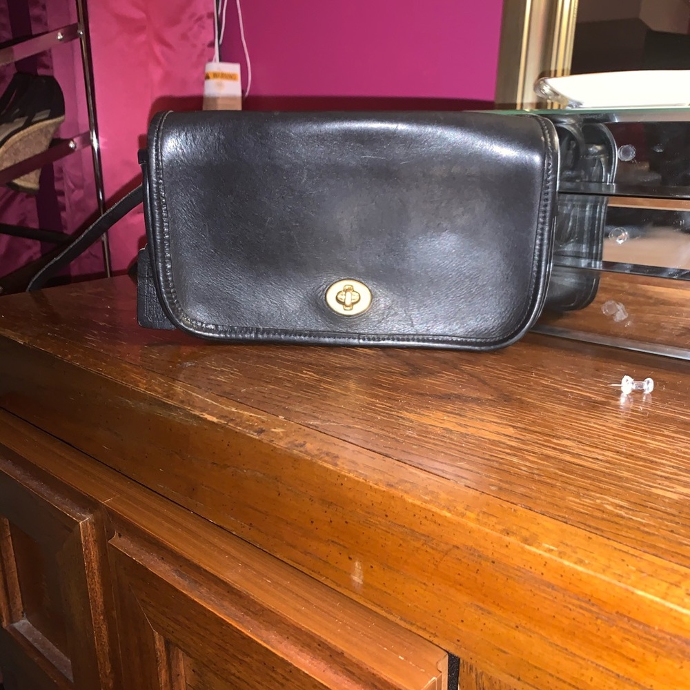 Black Leather Coach Bag